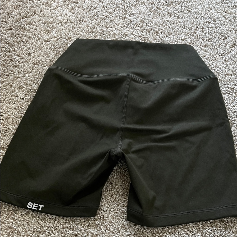SET Active Dark Green Bike Shorts